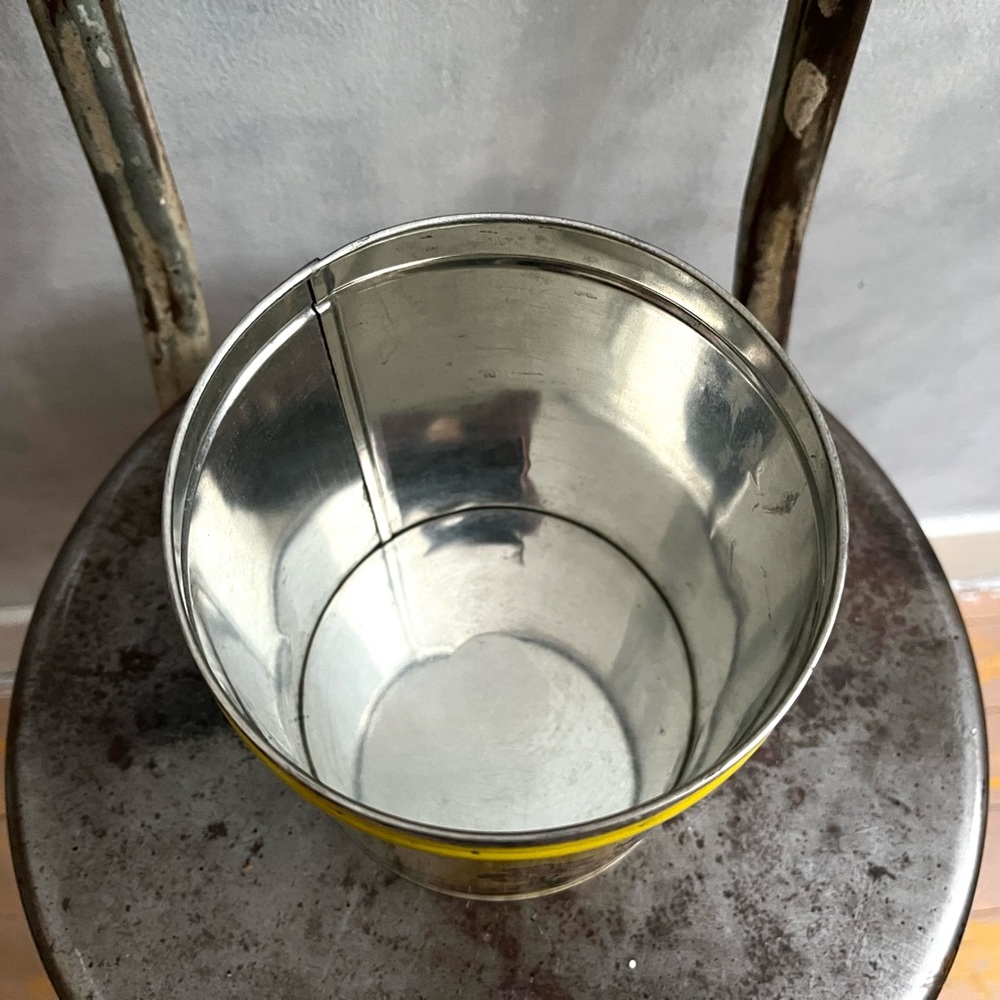 Vintage Yellow With Roses Shabby Chic Storage Tin - Picture 7 of 7